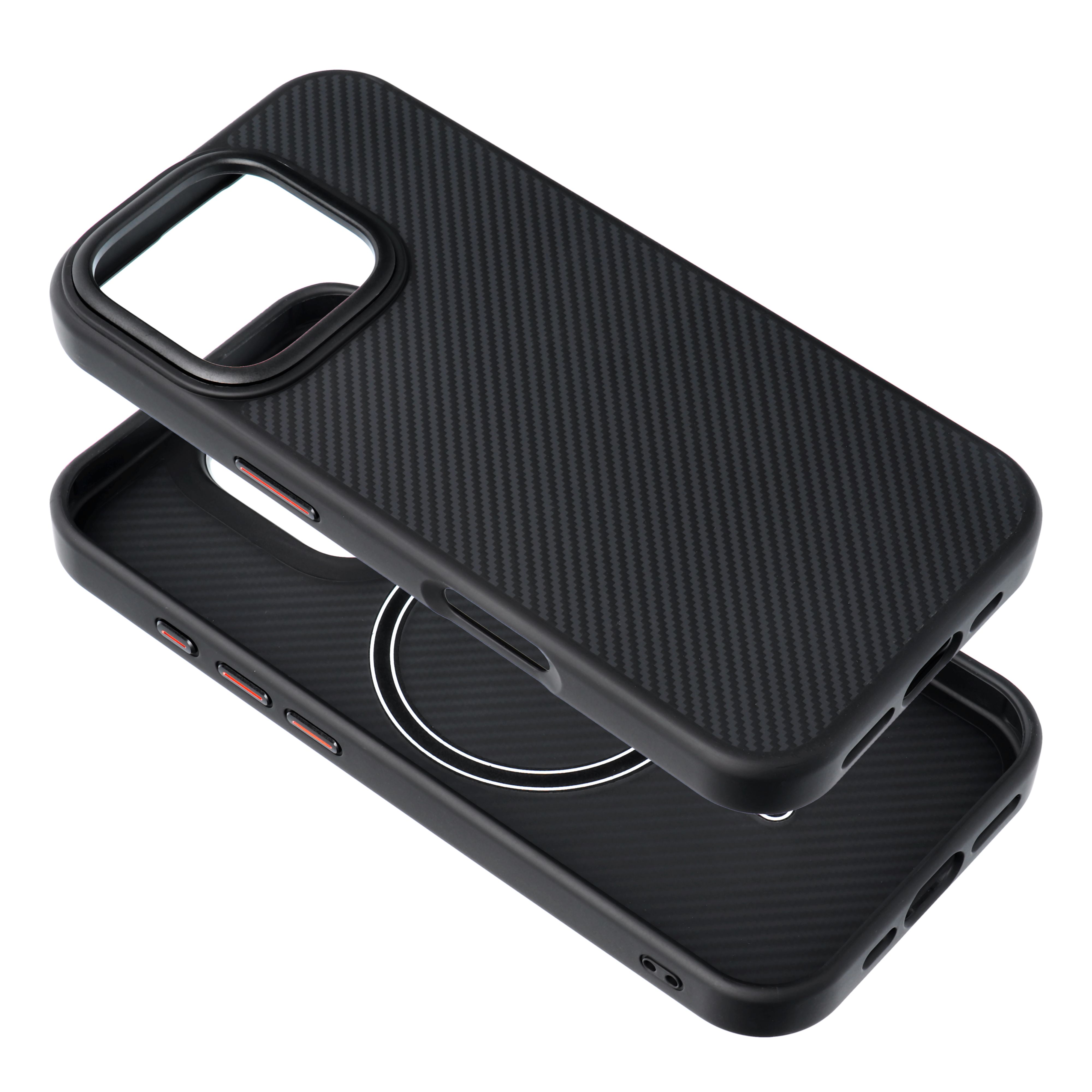 černé pouzdro imitace carbon na apple iphone 15 pro