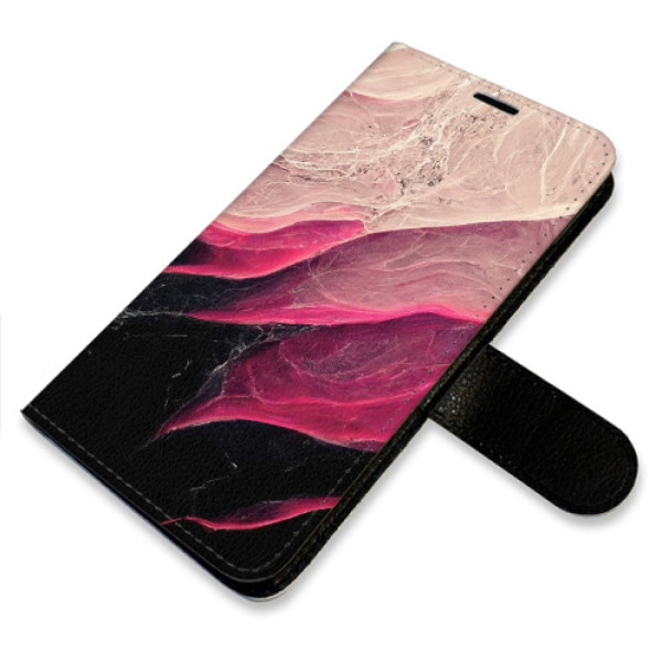 Flip pouzdro iSaprio - Apple iPhone 12 / 12 Pro - BlackPink Marble - kapsičky na karty