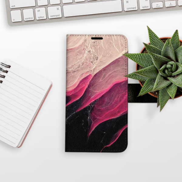 Flip pouzdro iSaprio - Xiaomi Redmi Note 9 Pro / Note 9S - BlackPink Marble - kapsičky na karty