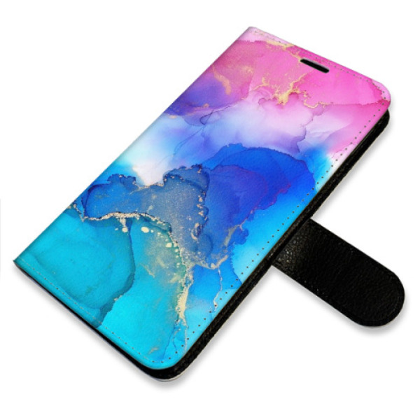 Flip pouzdro iSaprio - Apple iPhone 13 - BluePink Paint - kapsičky na karty
