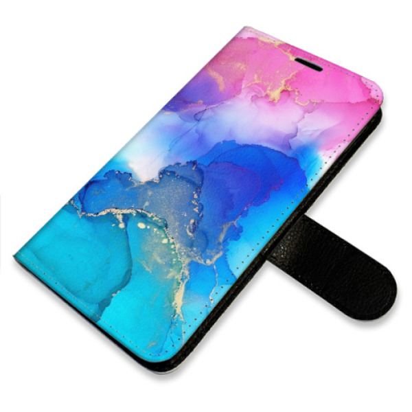 Flip pouzdro iSaprio - Apple iPhone 13 Pro - BluePink Paint - kapsičky na karty