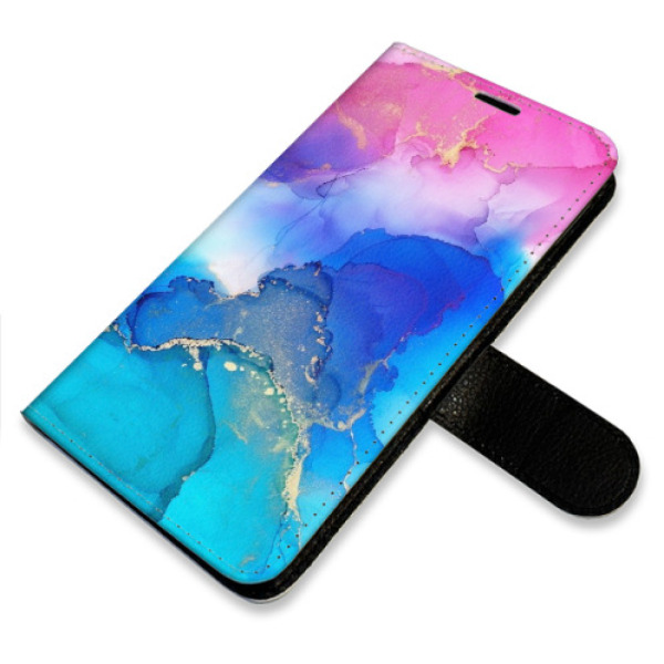 Flip pouzdro iSaprio - Apple iPhone 14 Pro Max - BluePink Paint - kapsičky na karty