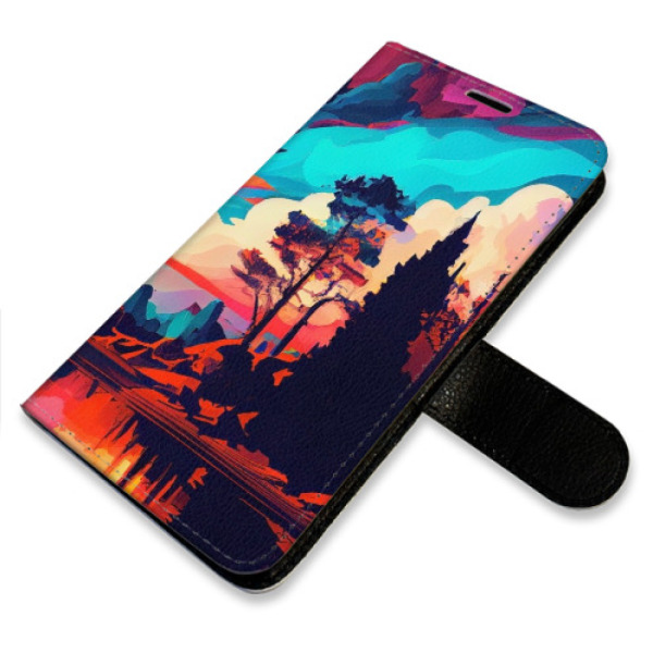 Flip pouzdro iSaprio s kapsičkami na karty - Colorful Mountains 02 pro mobil Samsung Galaxy A50  - VÝPRODEJ
