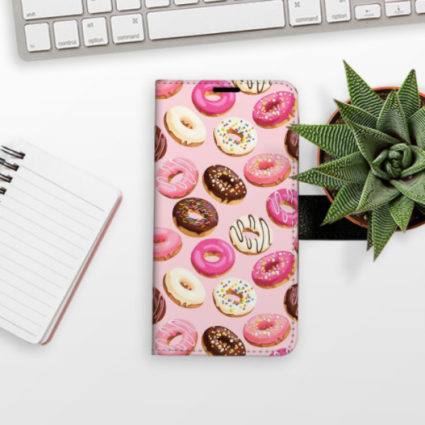 Flip pouzdro iSaprio s kapsičkami na karty - Donuts Pattern 03 pro mobil Xiaomi Redmi 10 /  Redmi 10 2022 - VÝPRODEJ
