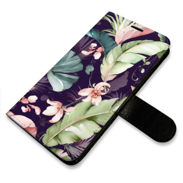 Flip pouzdro iSaprio - Apple iPhone 11 - Flower Pattern 08 - kapsičky na karty