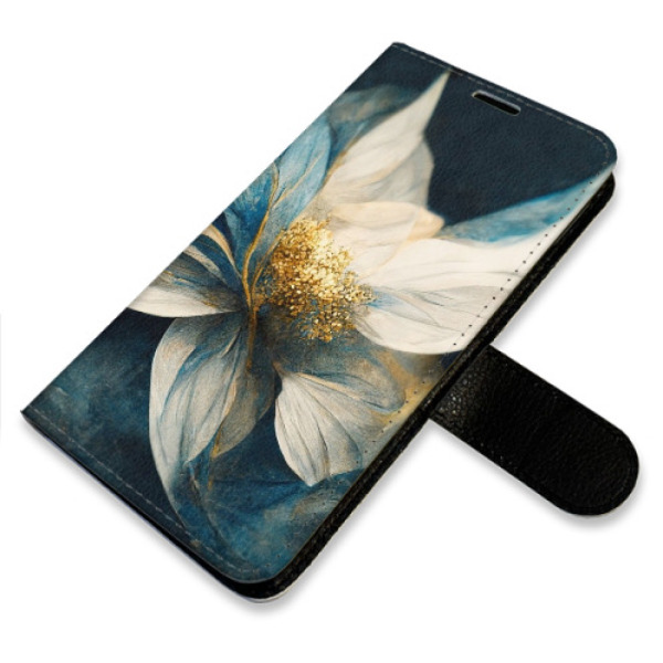Flip pouzdro iSaprio - Apple iPhone 13 Pro - Gold Flowers - kapsičky na karty