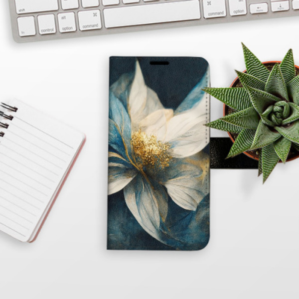 Flip pouzdro iSaprio - Samsung Galaxy A51 - Gold Flowers - kapsičky na karty