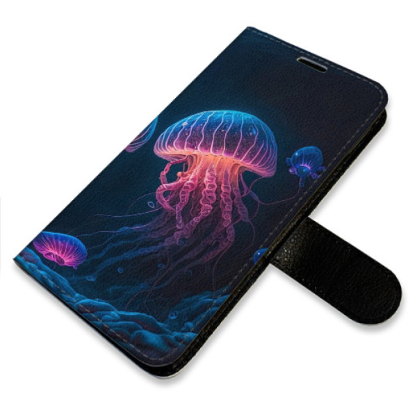 Flip pouzdro iSaprio - Apple iPhone 13 Pro - Jellyfish - kapsičky na karty