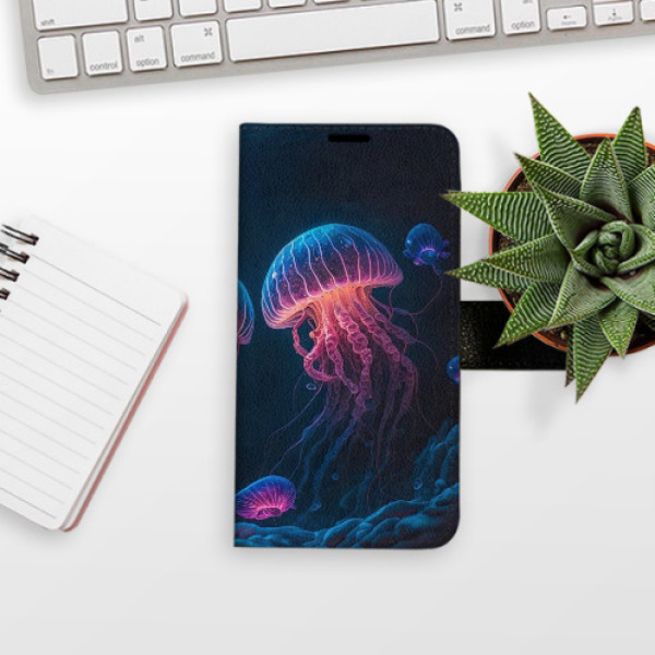Flip pouzdro iSaprio - Apple iPhone 7 / 8 / SE 2020 / SE 2022 - Jellyfish - kapsičky na karty