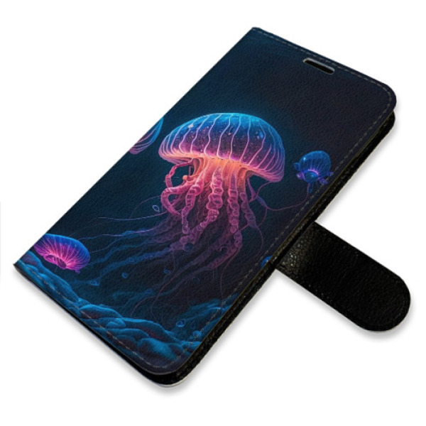 Flip pouzdro iSaprio - Samsung Galaxy A12 / M12 - Jellyfish - kapsičky na karty