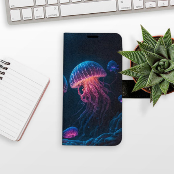 Flip pouzdro iSaprio - Samsung Galaxy A51 - Jellyfish - kapsičky na karty