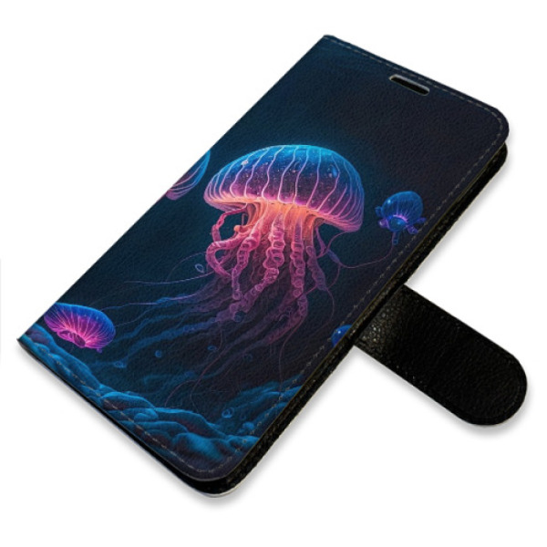 Flip pouzdro iSaprio - Samsung Galaxy S21 FE 5G - Jellyfish - kapsičky na karty