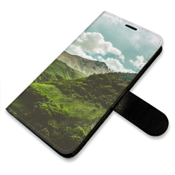 Flip pouzdro iSaprio - Apple iPhone XR - Mountain Valley - kapsičky na karty
