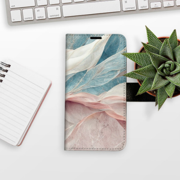 Flip pouzdro iSaprio - Apple iPhone 5 / 5S / SE - Old Leaves 03 - kapsičky na karty - VÝPRODEJ