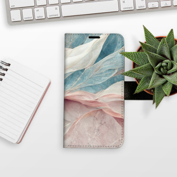 Flip pouzdro iSaprio - Apple iPhone XR - Old Leaves 03 - kapsičky na karty