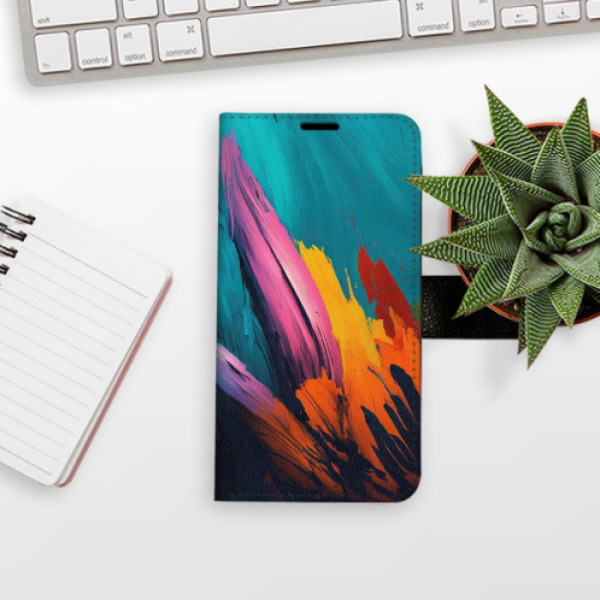 Flip pouzdro iSaprio - Samsung Galaxy S10e - Orange Paint 02 - kapsičky na karty