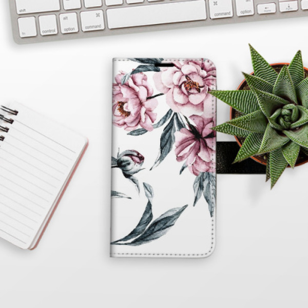 Flip pouzdro iSaprio - Apple iPhone 14 Pro Max - Pink Flowers - kapsičky na karty
