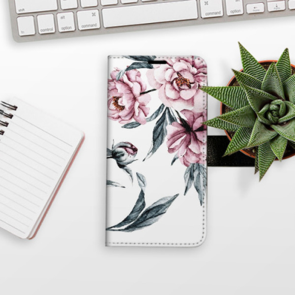 Flip pouzdro iSaprio - Xiaomi Redmi Note 8 Pro - Pink Flowers - kapsičky na karty