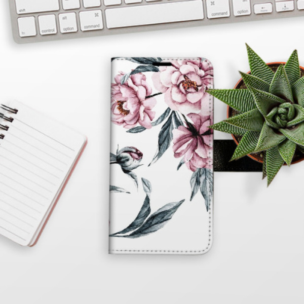 Flip pouzdro iSaprio - Xiaomi Redmi Note 10 5G - Pink Flowers - kapsičky na karty