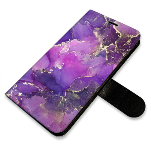 Flip pouzdro iSaprio - Samsung Galaxy A52 5G / A52s 5G - Purple Marble - kapsičky na karty