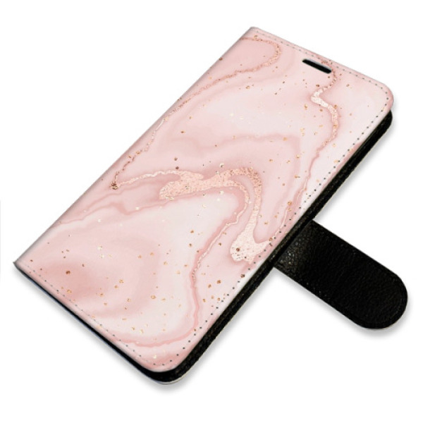 Flip pouzdro iSaprio - Samsung Galaxy A12 / M12 - RoseGold Marble - kapsičky na karty