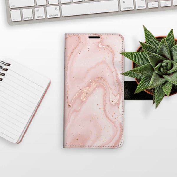 Flip pouzdro iSaprio - Xiaomi 12 / 12X - RoseGold Marble - kapsičky na karty