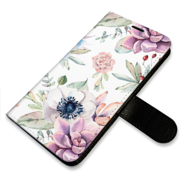 Flip pouzdro iSaprio - Apple iPhone 12 / 12 Pro - Succulents Pattern - kapsičky na karty