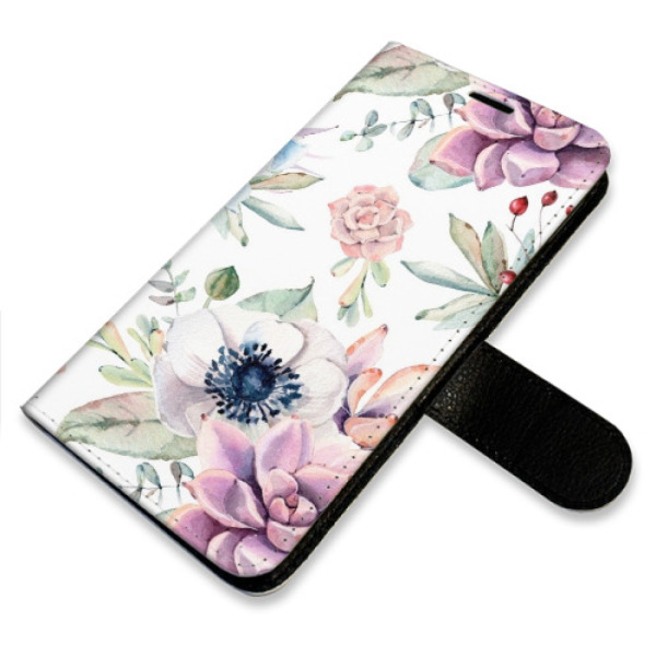 Flip pouzdro iSaprio - Samsung Galaxy A12 / M12 - Succulents Pattern - kapsičky na karty