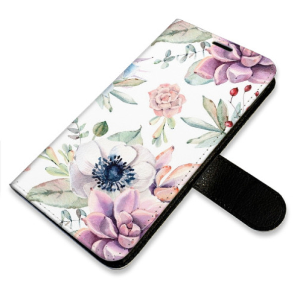 Flip pouzdro iSaprio - Samsung Galaxy S21 FE 5G - Succulents Pattern - kapsičky na karty
