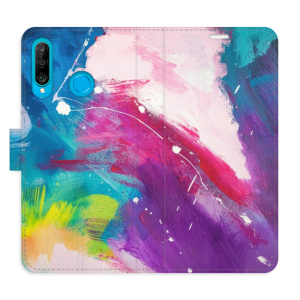 Flip pouzdro iSaprio - Huawei P30 Lite - Abstract Paint 05 - kapsičky na karty
