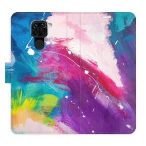 Flip pouzdro iSaprio - Xiaomi Redmi Note 9 - Abstract Paint 05 - kapsičky na karty
