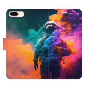 Flip pouzdro iSaprio - Apple iPhone 7 Plus / 8 Plus - Astronaut in Colours 02 - kapsičky na karty