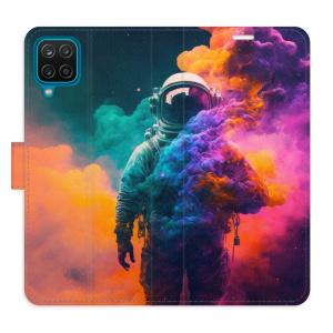 Flip pouzdro iSaprio - Samsung Galaxy A12 / M12 - Astronaut in Colours 02 - kapsičky na karty