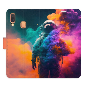 Flip pouzdro iSaprio - Samsung Galaxy A40 - Astronaut in Colours 02 - kapsičky na karty