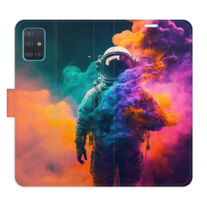 Flip pouzdro iSaprio - Samsung Galaxy A51 - Astronaut in Colours 02 - kapsičky na karty