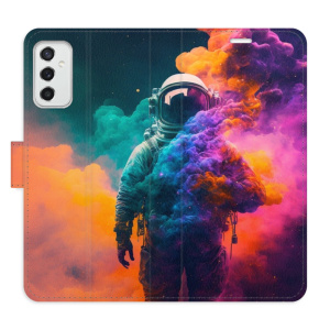 Flip pouzdro iSaprio - Samsung Galaxy M52 5G - Astronaut in Colours 02 - kapsičky na karty