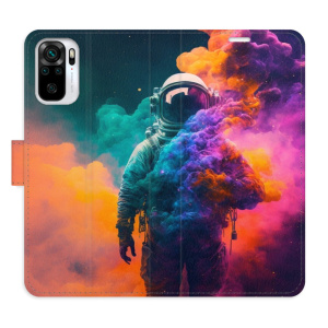 Flip pouzdro iSaprio - Xiaomi Redmi Note 10 / Note 10S - Astronaut in Colours 02 - kapsičky na karty