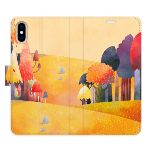 Flip pouzdro iSaprio - Apple iPhone X / XS - Autumn Forest - kapsičky na karty