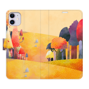 Flip pouzdro iSaprio - Apple iPhone 11 - Autumn Forest - kapsičky na karty