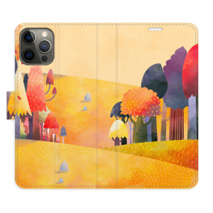 Flip pouzdro iSaprio - Apple iPhone 12 / 12 Pro - Autumn Forest - kapsičky na karty