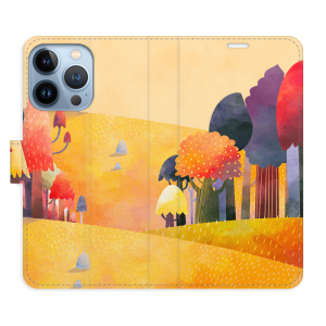 Flip pouzdro iSaprio - Apple iPhone 13 Pro - Autumn Forest - kapsičky na karty