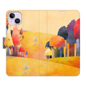 Flip pouzdro iSaprio - Apple iPhone 14 Plus - Autumn Forest - kapsičky na karty