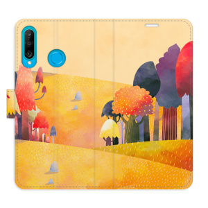 Flip pouzdro iSaprio - Huawei P30 Lite - Autumn Forest - kapsičky na karty
