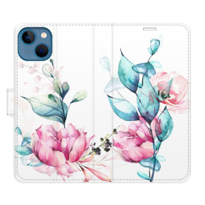 Flip pouzdro iSaprio - Apple iPhone 13 - Beautiful Flower - kapsičky na karty