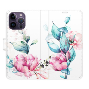 Flip pouzdro iSaprio - Apple iPhone 14 Pro Max - Beautiful Flower - kapsičky na karty