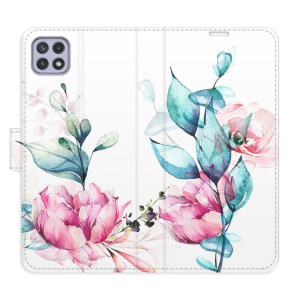 Flip pouzdro iSaprio - Samsung Galaxy A22 5G - Beautiful Flower - kapsičky na karty