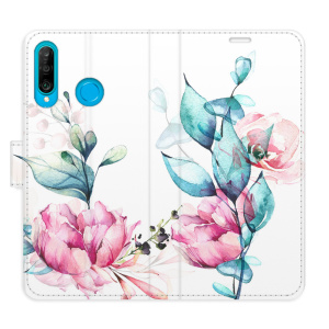 Flip pouzdro iSaprio - Huawei P30 Lite - Beautiful Flower - kapsičky na karty