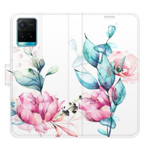 Flip pouzdro iSaprio - Vivo Y21 / Y21s / Y33s - Beautiful Flower - kapsičky na karty