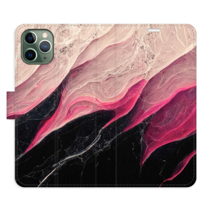 Flip pouzdro iSaprio - Apple iPhone 11 Pro - BlackPink Marble - kapsičky na karty