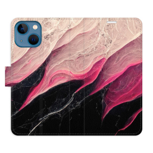 Flip pouzdro iSaprio - Apple iPhone 13 mini - BlackPink Marble - kapsičky na karty